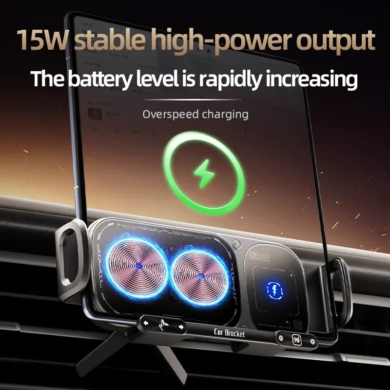 Drive Nova - Smart Rotating Car Holder with 15W Wireless Fast Charging