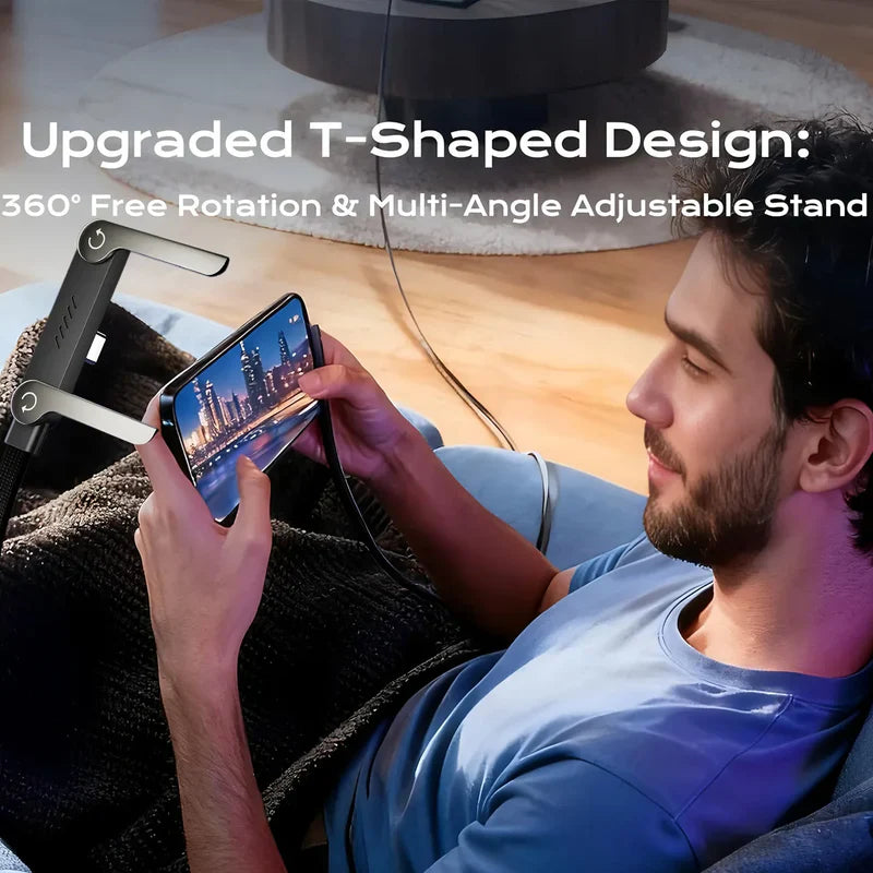 FoldStand Pro 3 in 1 Fast Charging Cable with Foldable Phone Stand