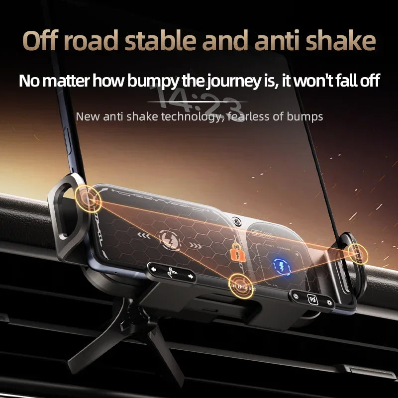 Drive Nova - Smart Rotating Car Holder with 15W Wireless Fast Charging