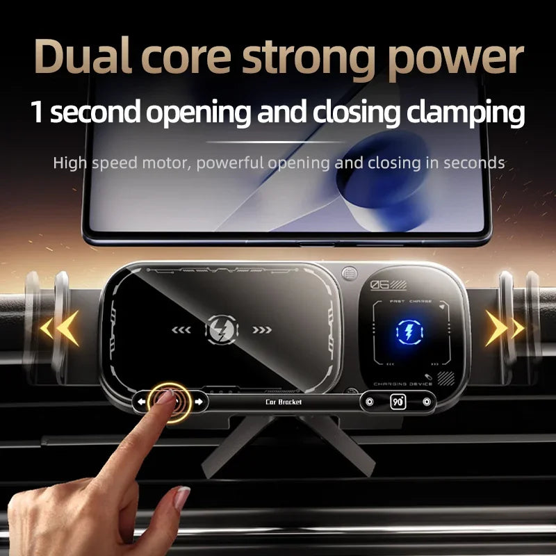 Drive Nova - Smart Rotating Car Holder with 15W Wireless Fast Charging