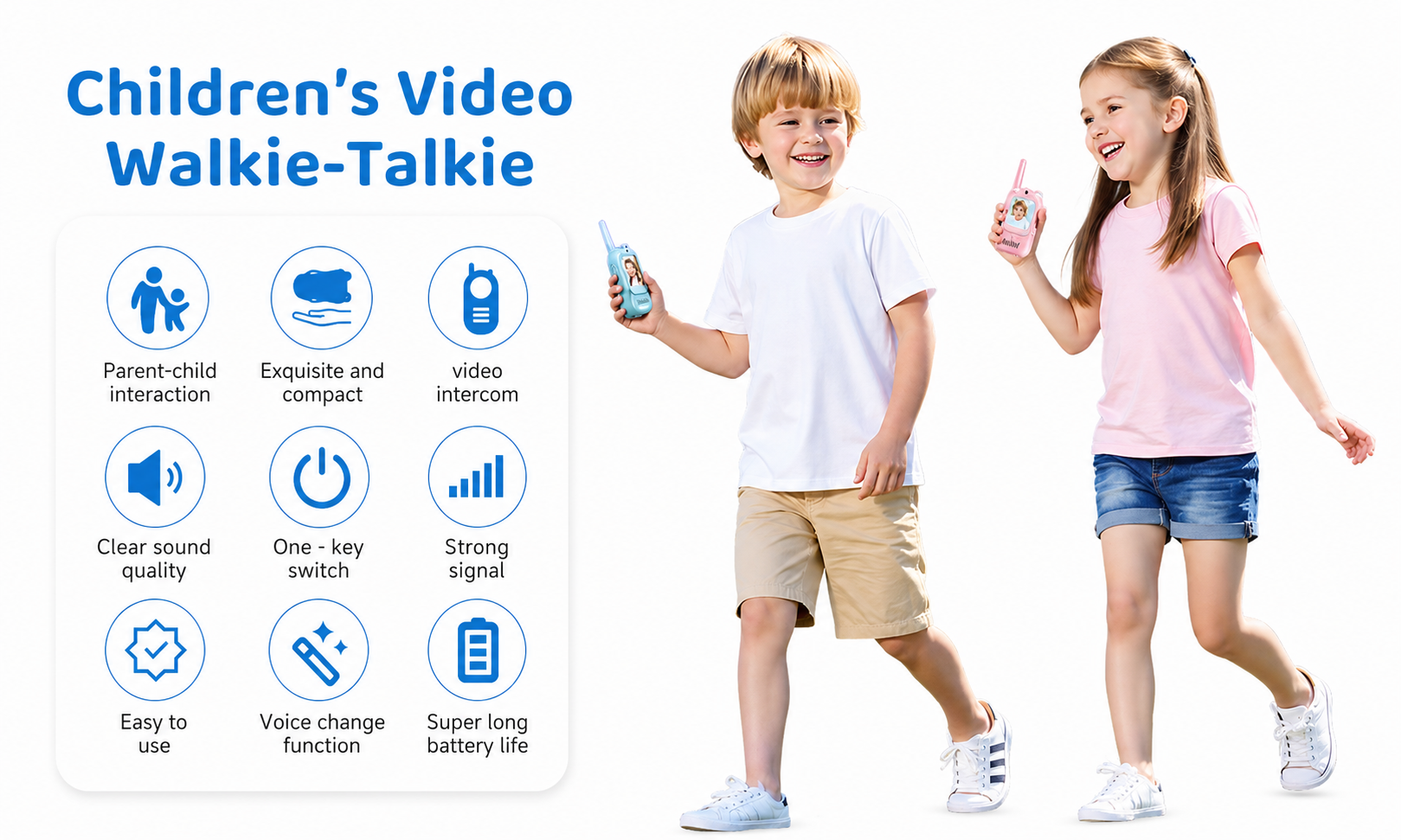 Video Walkie Talkies Set for Kids