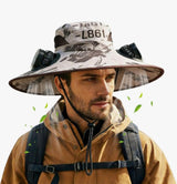 Solar Fan Wide Brim Sun Hat