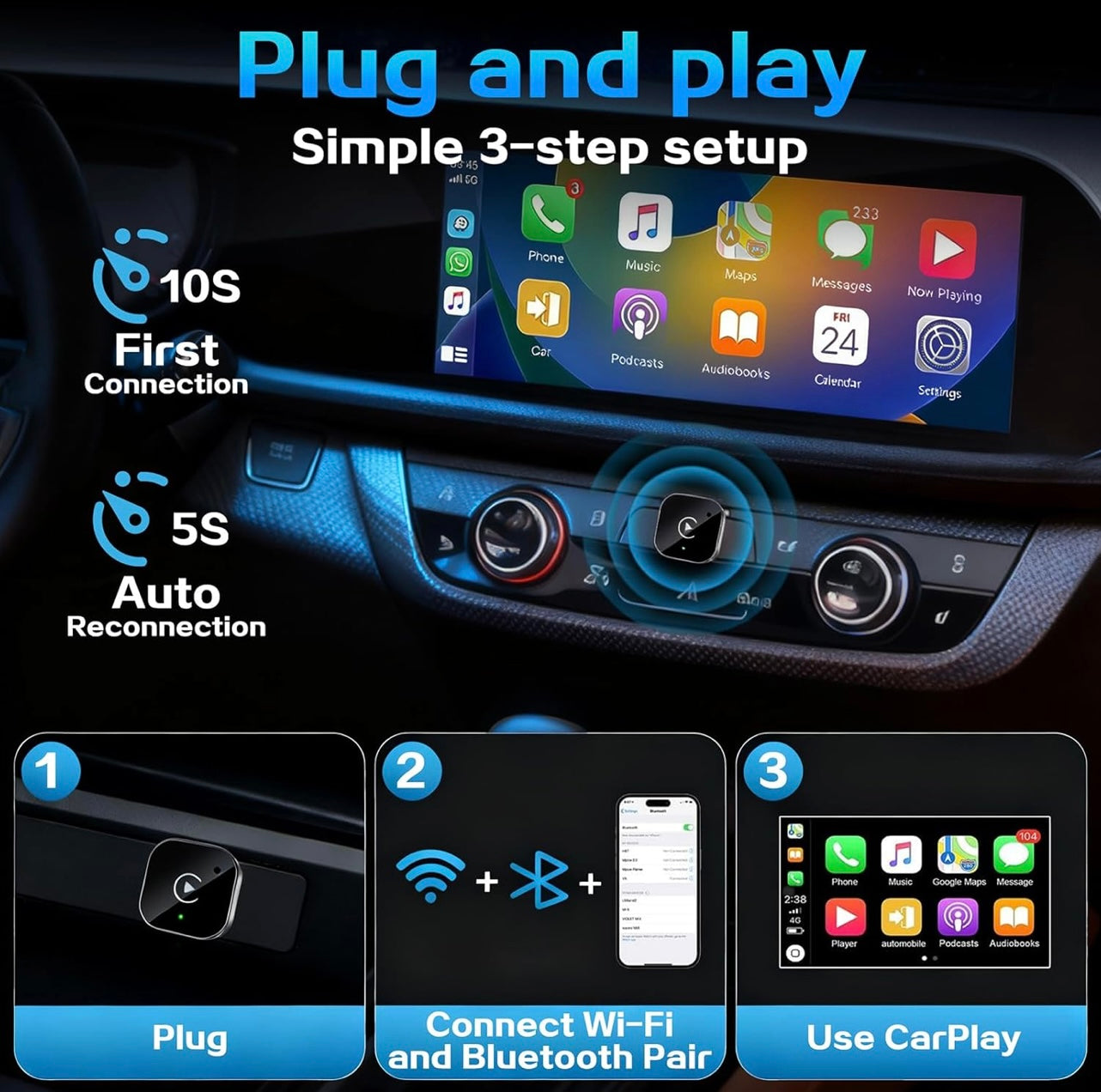 Mini Wireless Carplay Adapter