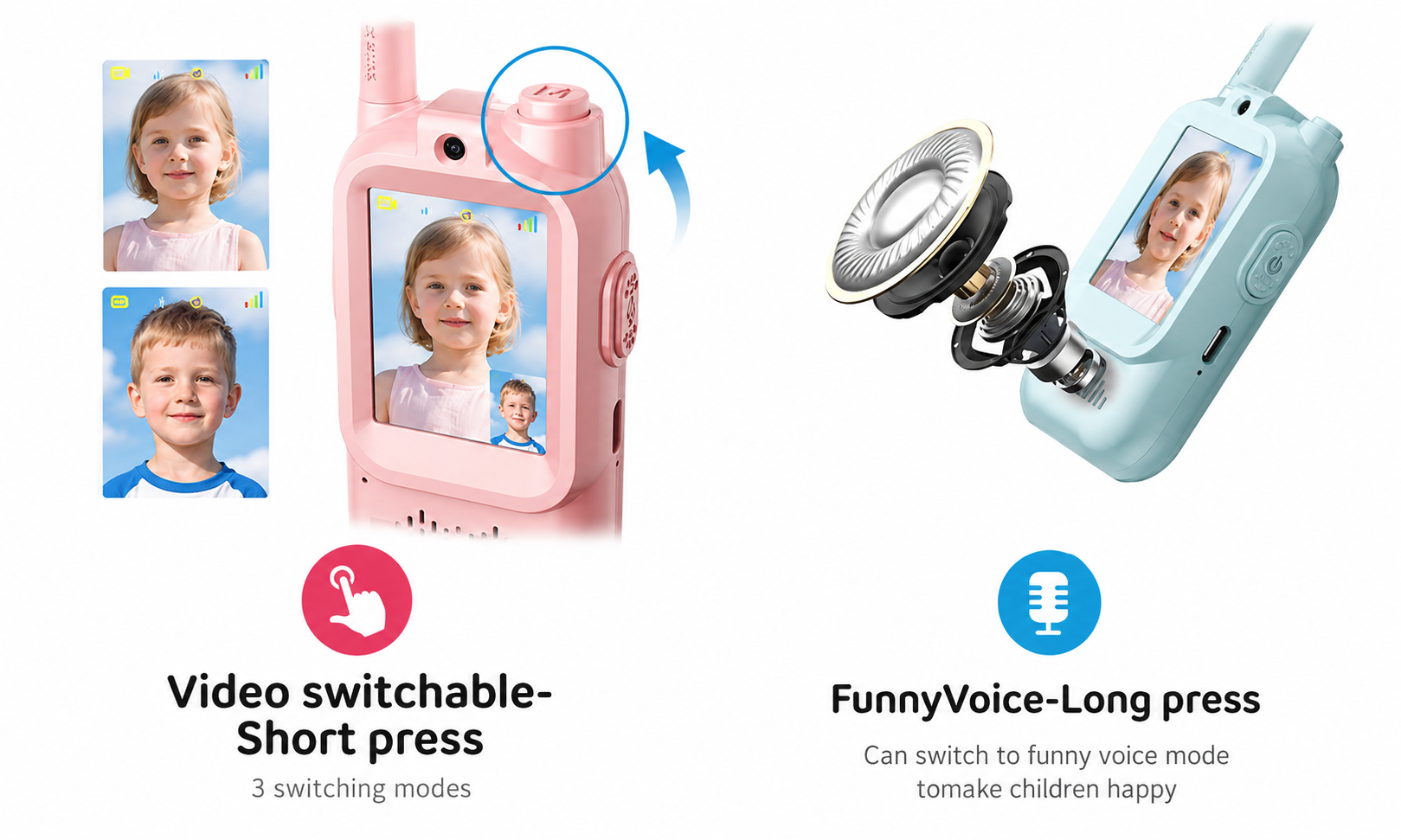 Video Walkie Talkies Set for Kids