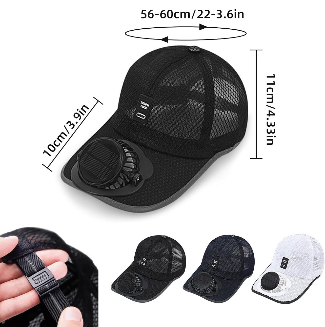 Solar Powered Fan Hat