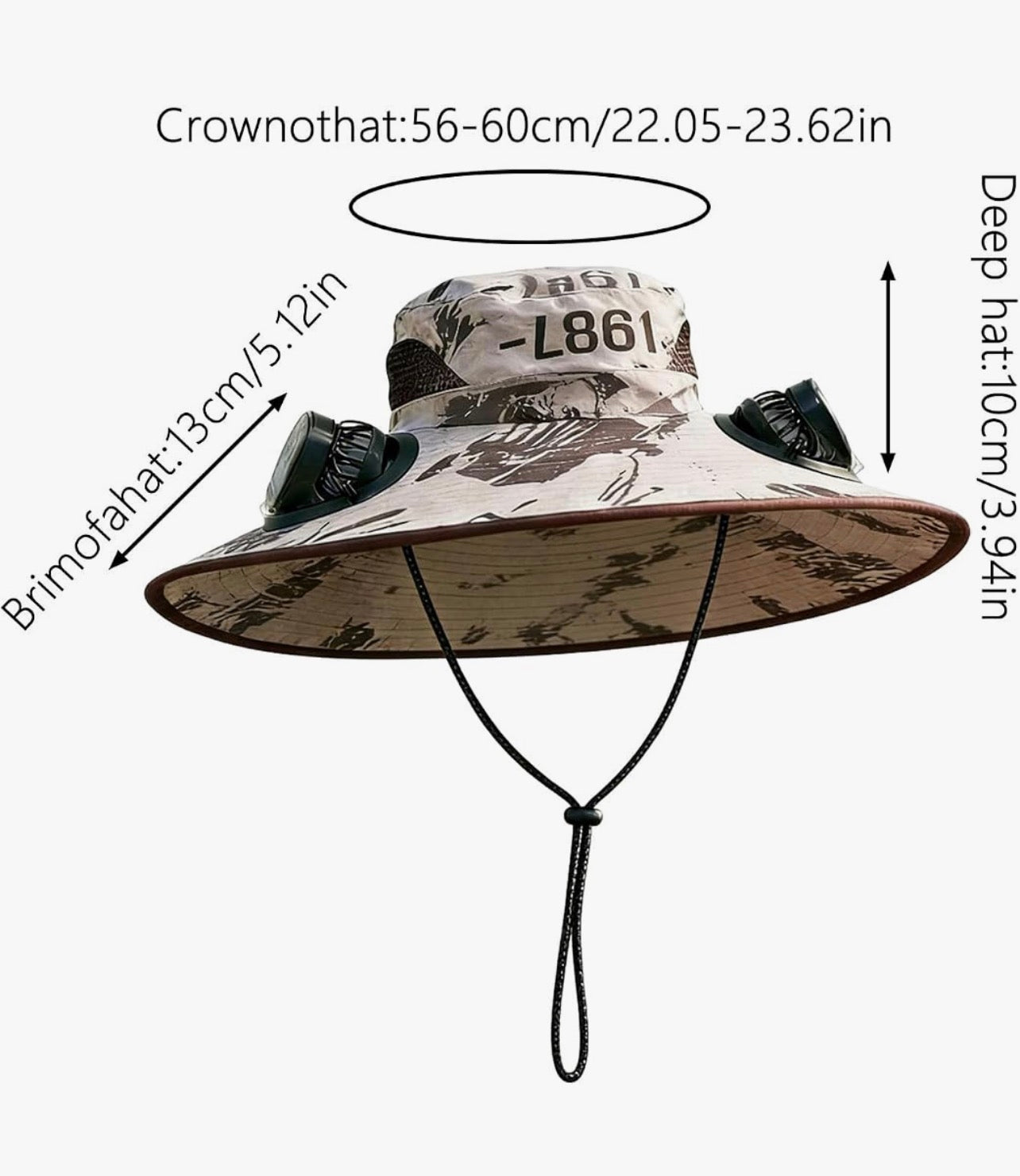 Solar Fan Wide Brim Sun Hat