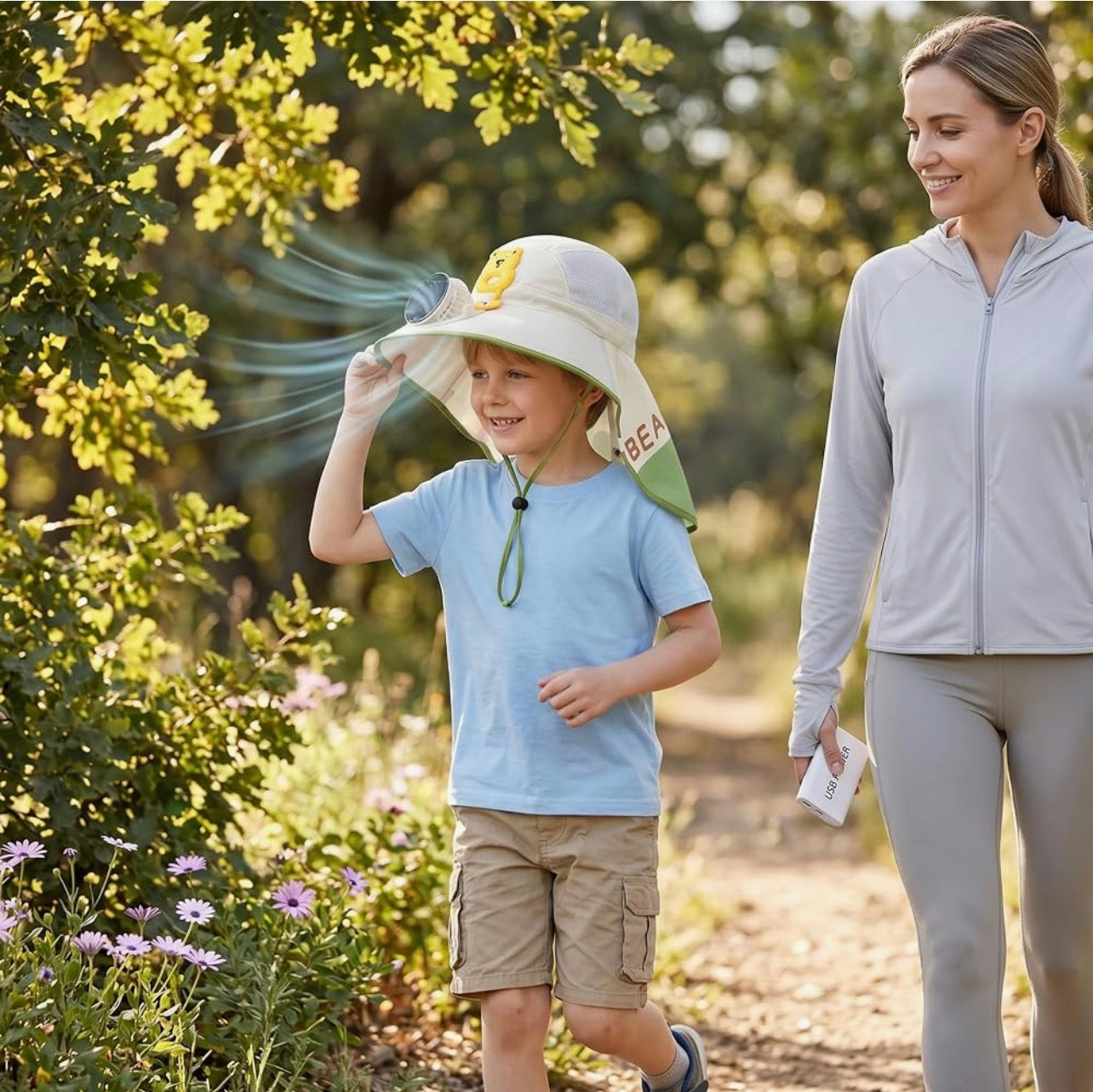 Kids Solar Fan Sun Hat