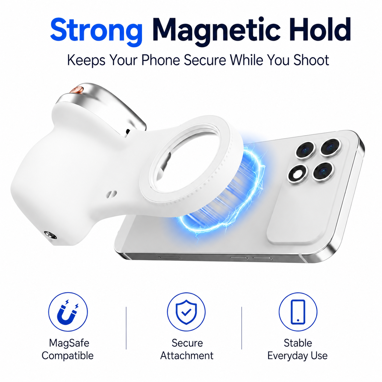 Magnetic Phone Camera Grip Kit with Selfie Light