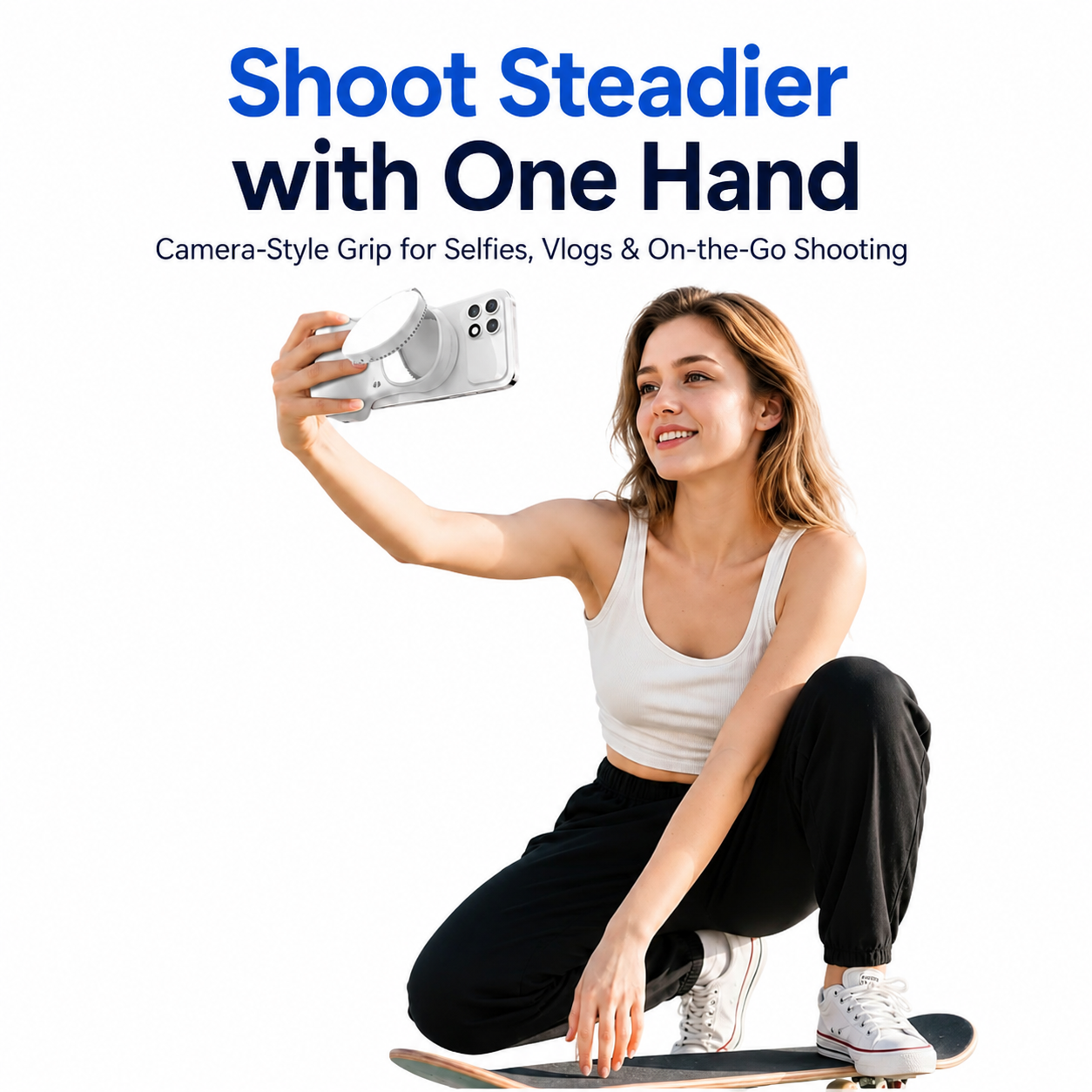 Magnetic Phone Camera Grip Kit with Selfie Light