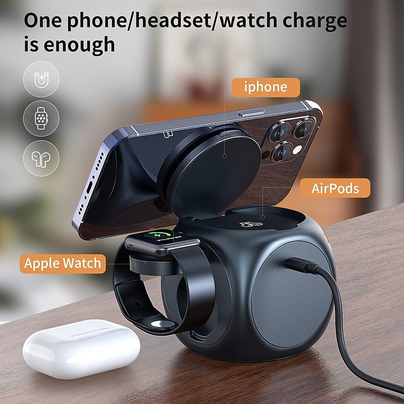3-in-1 Magnetic Wireless Charging Station