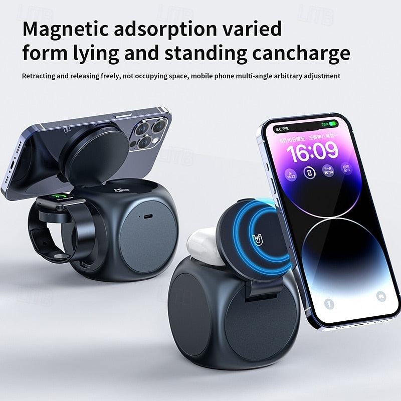 3-in-1 Magnetic Wireless Charging Station